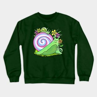 Snail with baby snails Crewneck Sweatshirt